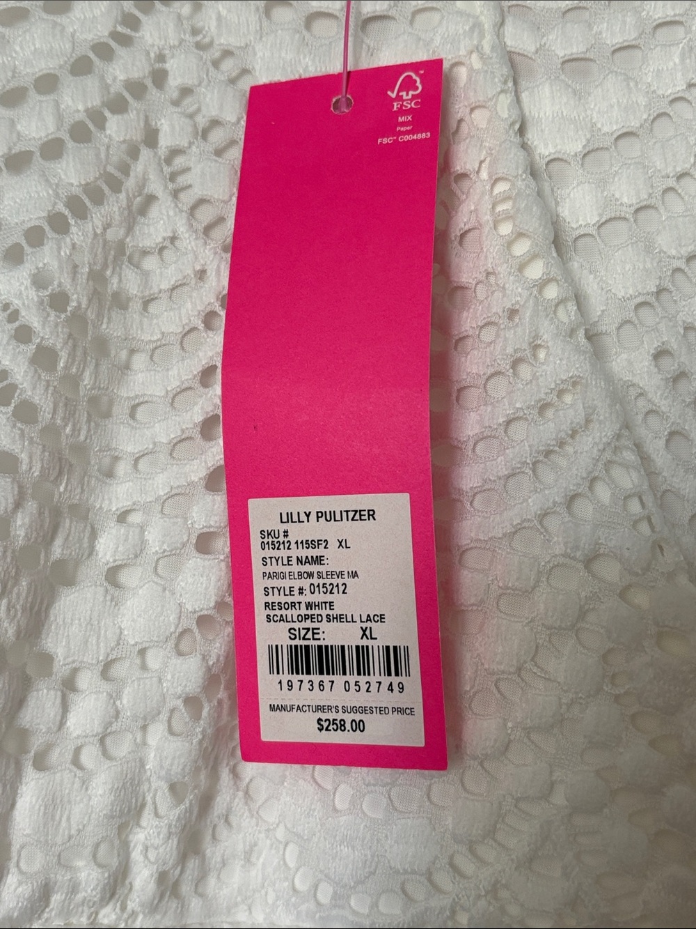 Lilly Pulitzer Parigi Elbow Sleeve White V-Neck Maxi Dress NWT size Xl - Picture 4 of 4